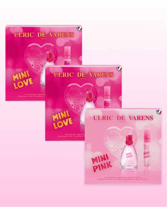 Set of 2  Gift Sets: Mini Love, Mini Pink