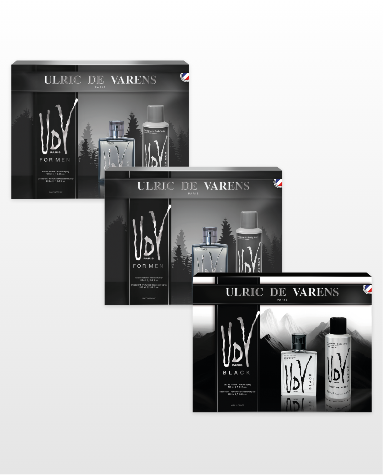 Set of 2 Gift Sets: UDV For Men, Black