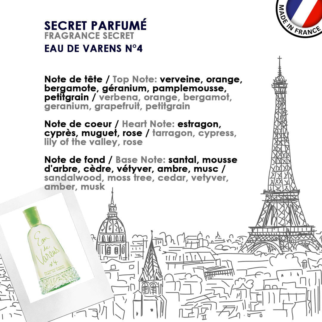Ulric de Varens Eau de Varens N°4 Parfum Pour Elle et Lui Eau de Varens Fleuri Hespéridé