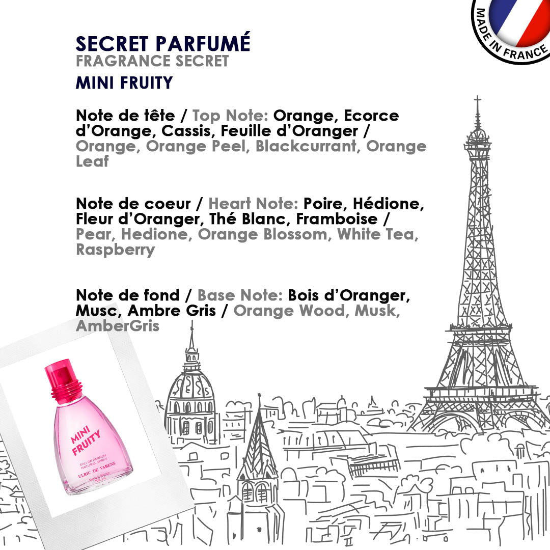 Ulric de Varens Mini Fruity Parfum Pour Elle Fruité Hespéridé Musqué Orange