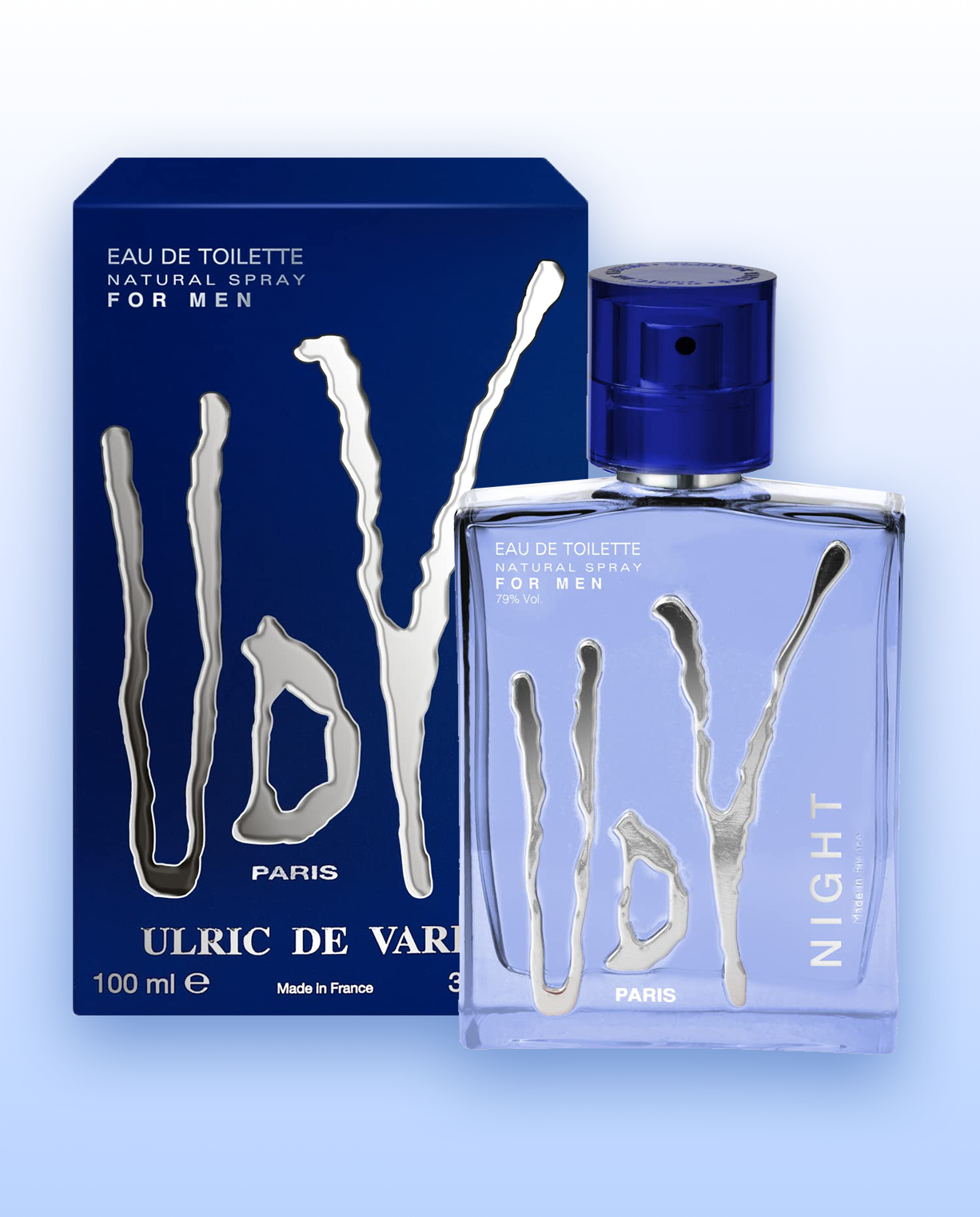 Set UDV For Men, Night, Blue (3 x 100ML) - Ulric de Varens -  Perfume Homme