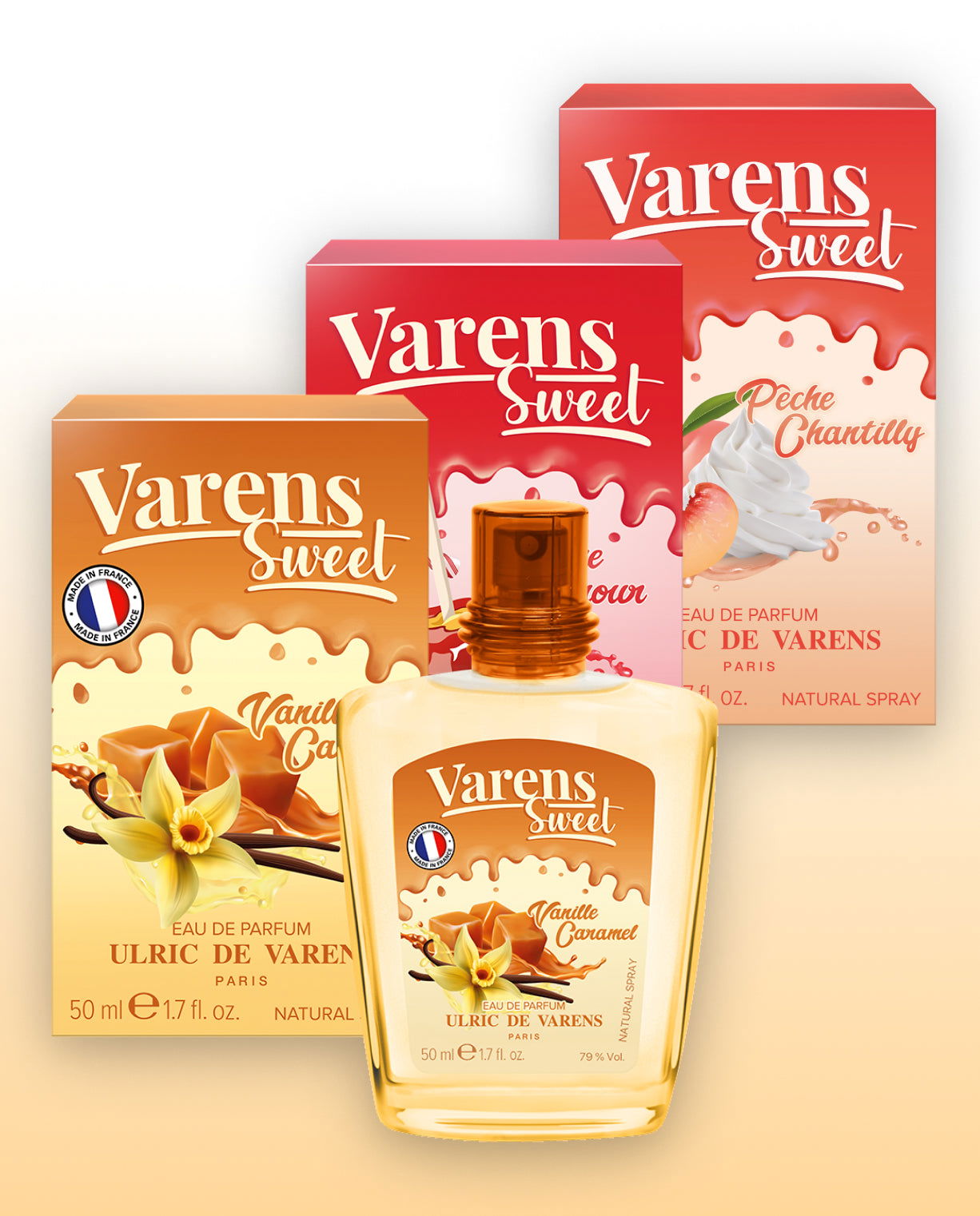 Set Varens Sweet Vanille Caramel, Pomme d'Amour, Pêche Chantilly - Ulric de Varens - Perfume Femme