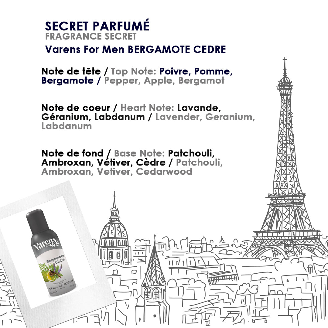 Varens For Men Bergamote Cèdre Body Fragrance