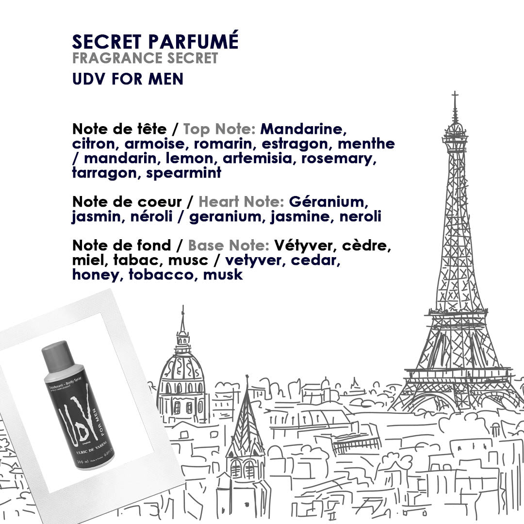 Set 3 x UDV For Men Déodorant