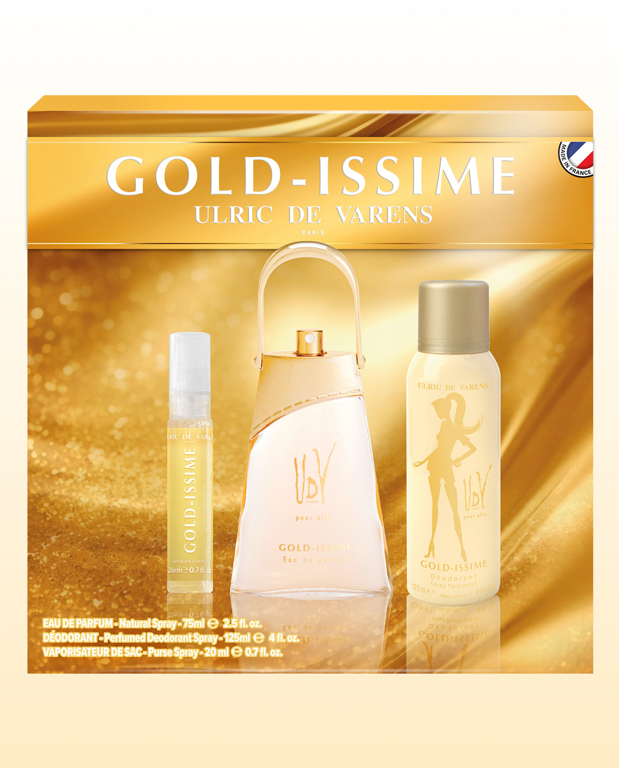 Ulric de Varens Gold-Issime Coffret Coffret Perfume Femme Aldéhydé. Floral UDV Pour Elle